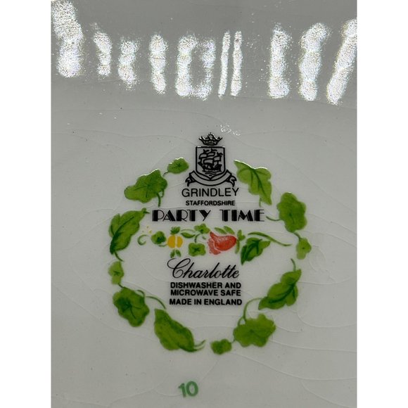 Vintage Serving Platter, 13", "Party Time Charlotte"  by Grindley made in Englan - Picture 3 of 3